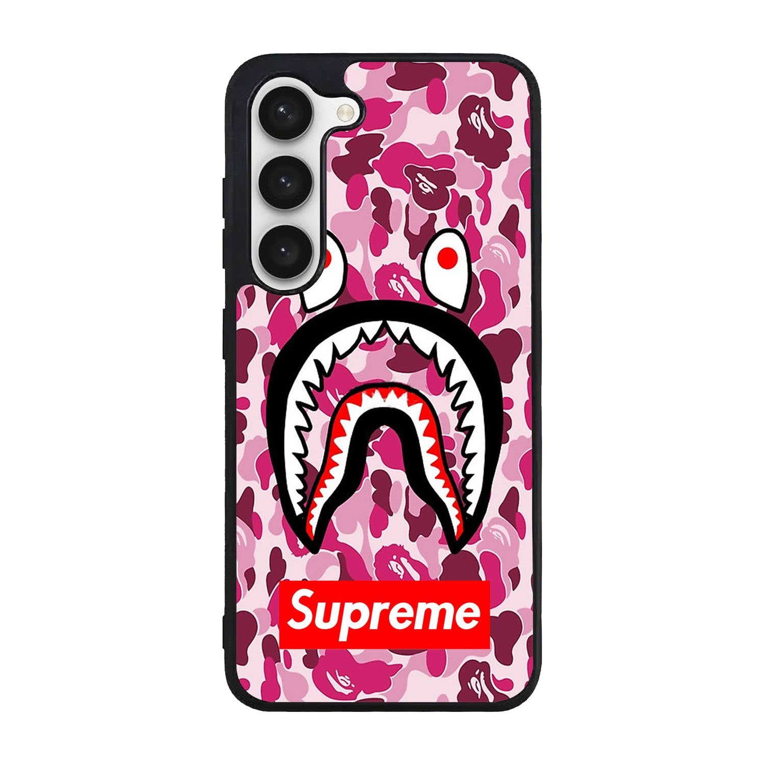 Shark Face Pink Camo Case Samsung Galaxy S23 5G BC0550