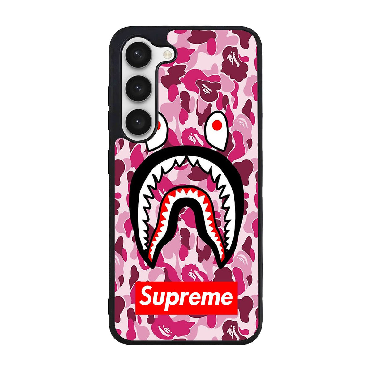 Shark Face Pink Camo Case Samsung Galaxy S23 FE 5G BC0550