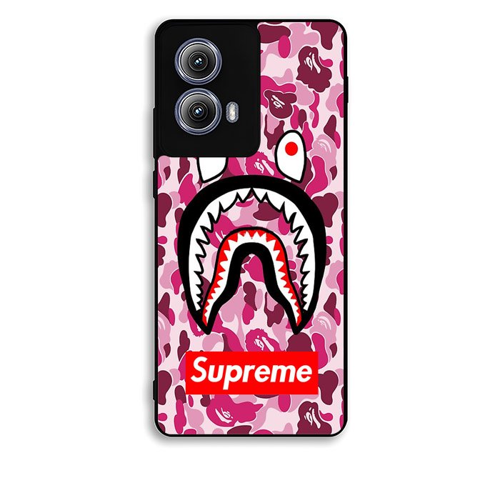 Shark Face Pink Camo Motorola Moto Edge 2024 Case BC0550