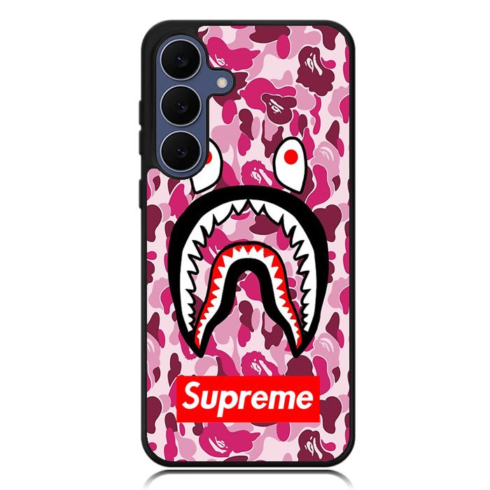 Shark Face Pink Camo Samsung Galaxy S25 FE Case BC0550