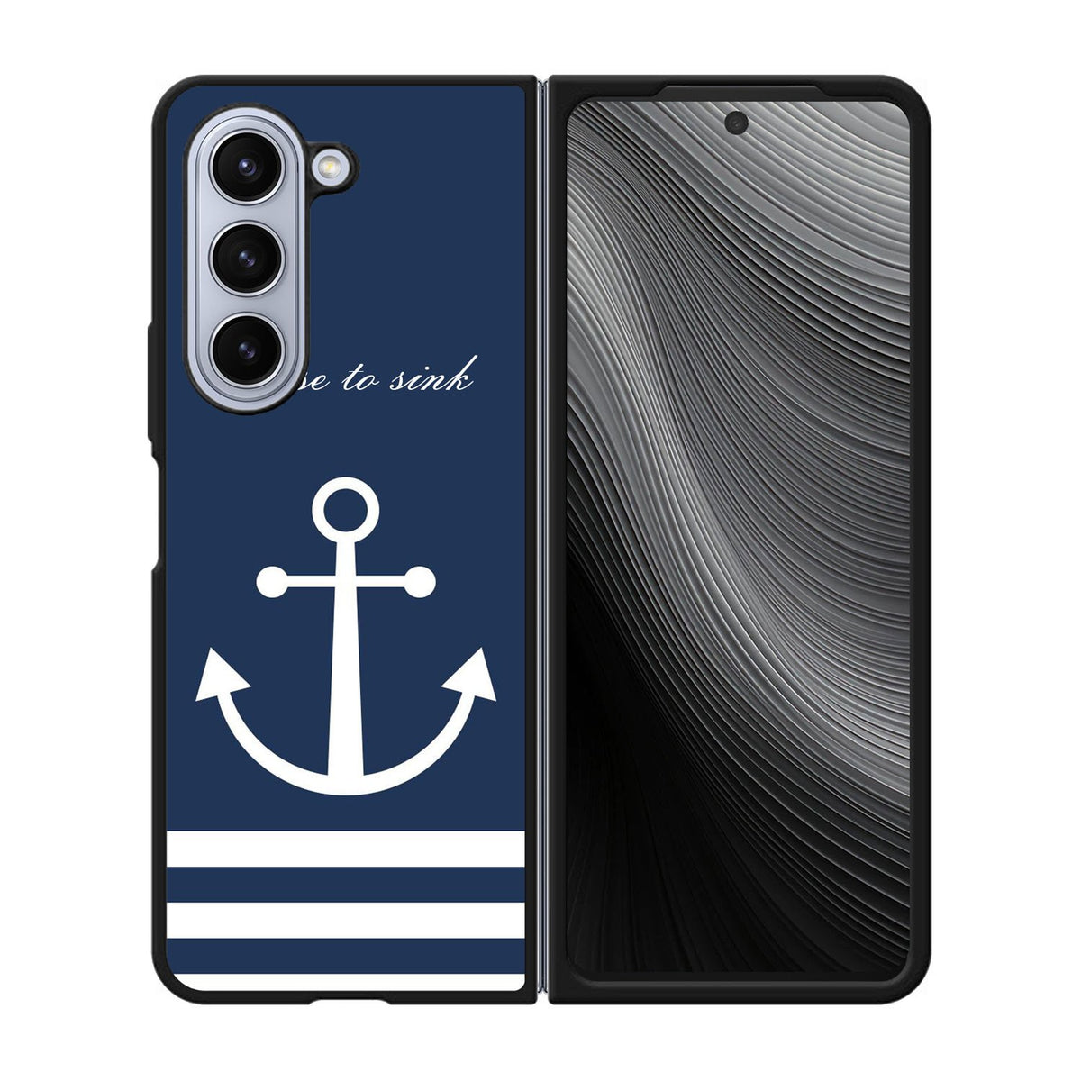 blue anchor Case Samsung Galaxy z Fold 5 5G BC0588
