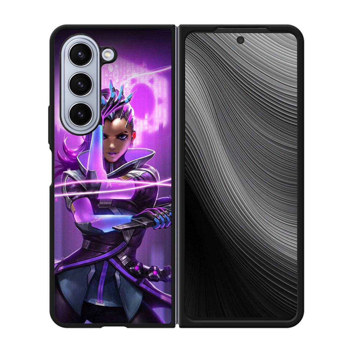 Overwatch Sombra Purple Case Samsung Galaxy z Fold 5 5G BC0542