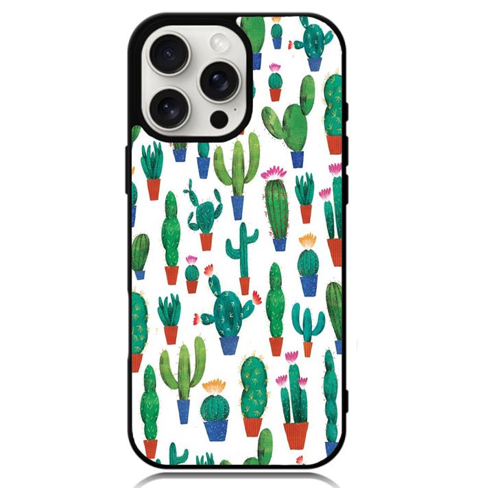 New Cactus Pattern Case iPhone 16 Pro BC0565