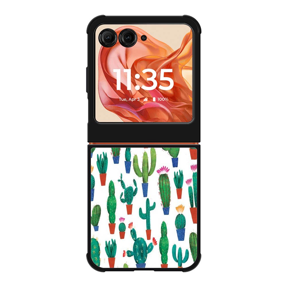 New Cactus Pattern Motorola Moto Razr 2025/2024 , Moto Razr 60/50 Case BC0565