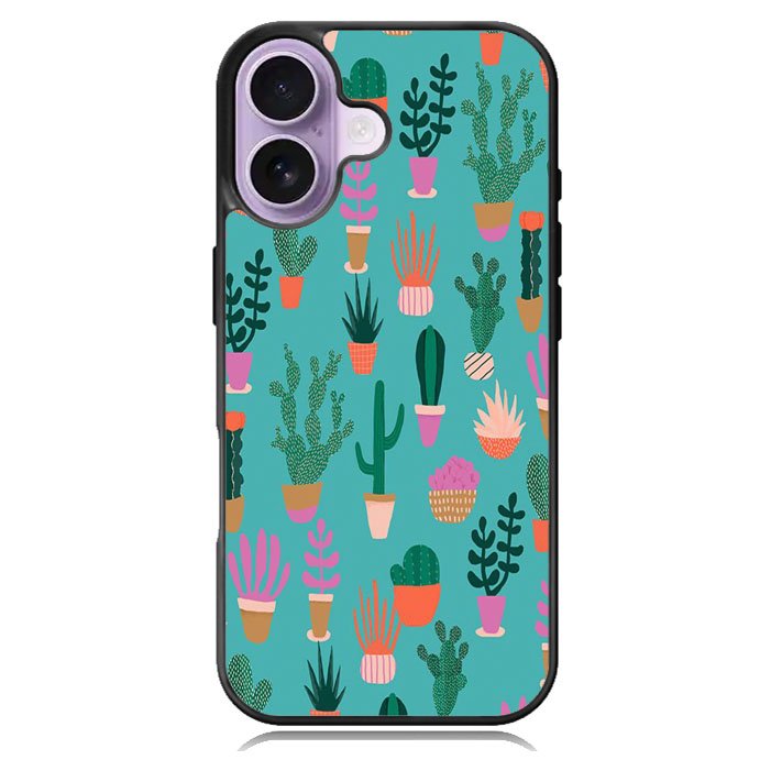 Patio Pattern Cactus iPhone 17 Case BC0570