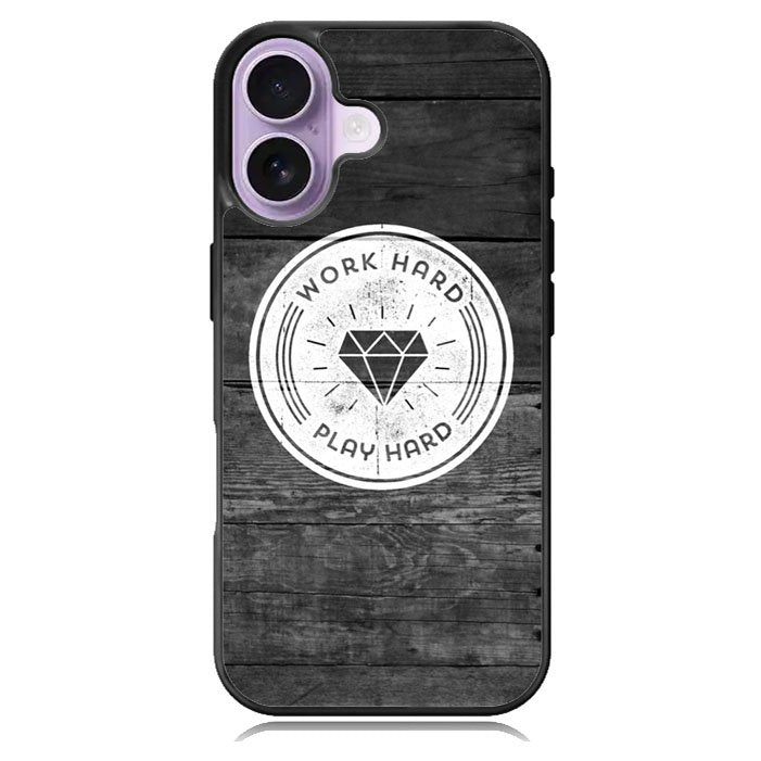 Work Hard Play Hard iPhone 17 Case BC0577
