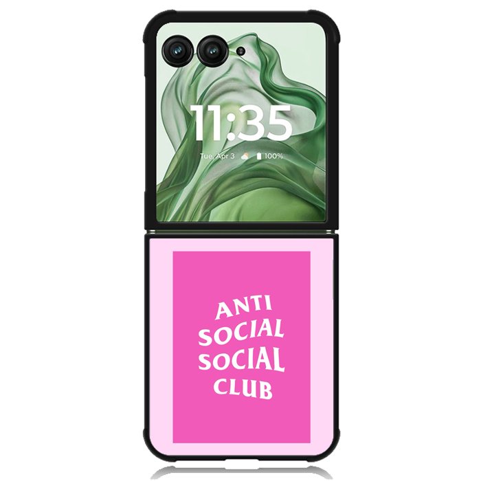 Anti Social Club X6182 Motorola Moto Razr+ Plus 2024/2025 Case, Motorola Razr 50 Ultra/50s Ultra Case