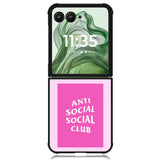 Anti Social Club X6182 Motorola Moto Razr+ Plus 2024/2025 Case, Motorola Razr 50 Ultra/50s Ultra Case