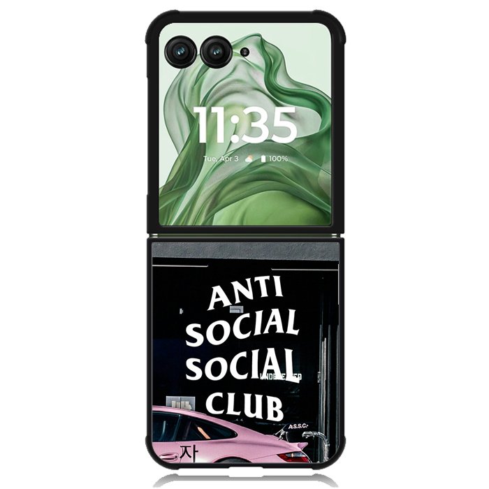 anti social social club X6179 Motorola Moto Razr+ Plus 2024/2025 Case, Motorola Razr 50 Ultra/50s Ultra Case