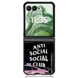 anti social social club X6179 Motorola Moto Razr+ Plus 2024/2025 Case, Motorola Razr 50 Ultra/50s Ultra Case