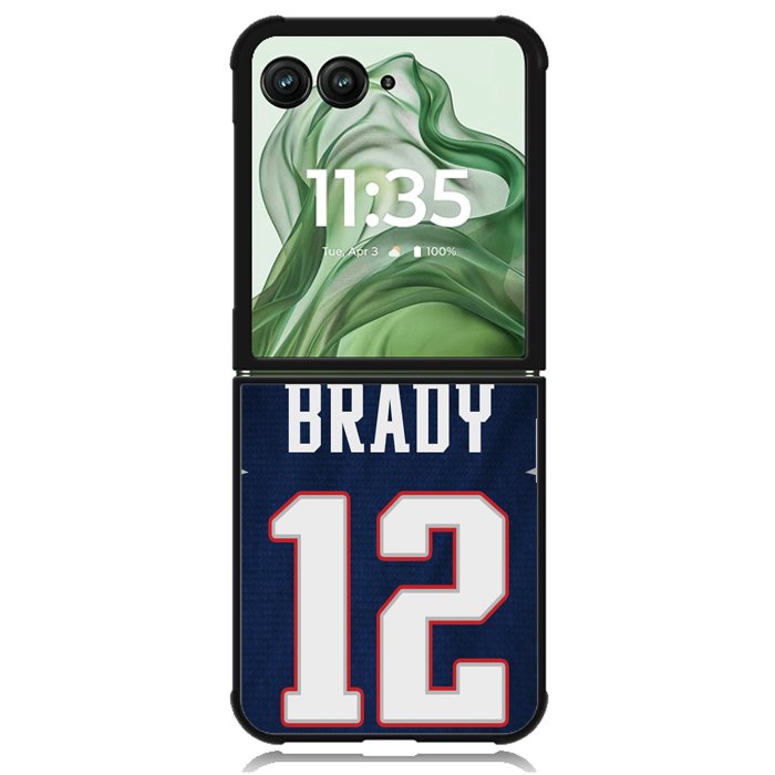 New England Patriots Brady X6152 Motorola Moto Razr+ Plus 2024/2025 Case, Motorola Razr 50 Ultra/50s Ultra Case