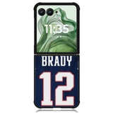 New England Patriots Brady X6152 Motorola Moto Razr+ Plus 2024/2025 Case, Motorola Razr 50 Ultra/50s Ultra Case