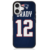 New England Patriots Brady X6152 iPhone 16 Plus Case