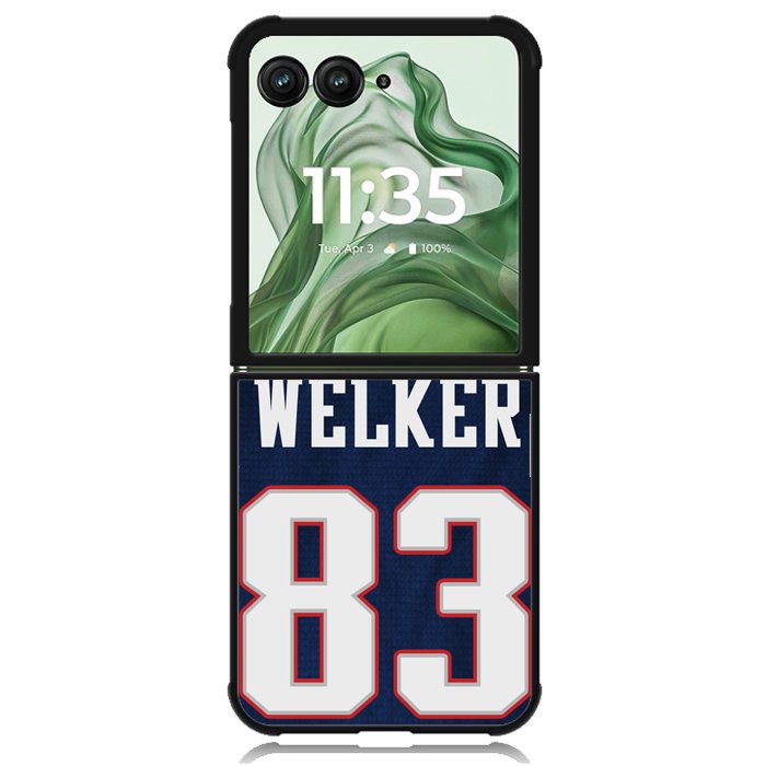New England Patriots Wes Welker X6154 Motorola Moto Razr+ Plus 2024/2025 Case, Motorola Razr 50 Ultra/50s Ultra Case