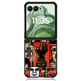 Obey Wallpaper X6190 Motorola Moto Razr+ Plus 2024/2025 Case, Motorola Razr 50 Ultra/50s Ultra Case