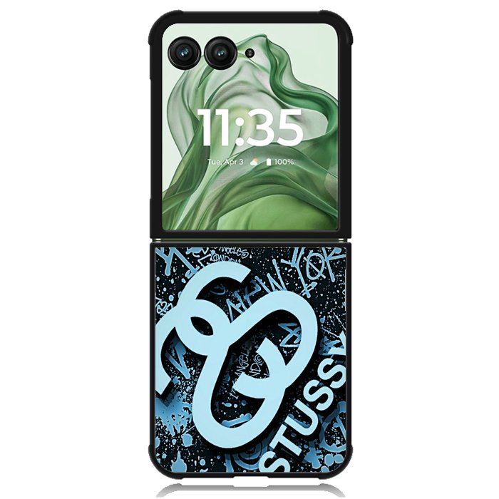 Stussy Logo X6145 Motorola Moto Razr+ Plus 2024/2025 Case, Motorola Razr 50 Ultra/50s Ultra Case