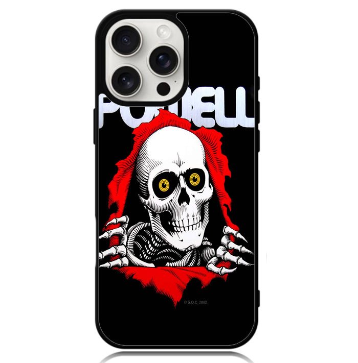 Hot New Powell Skateboards Skull X0150 iPhone 16 Pro Case