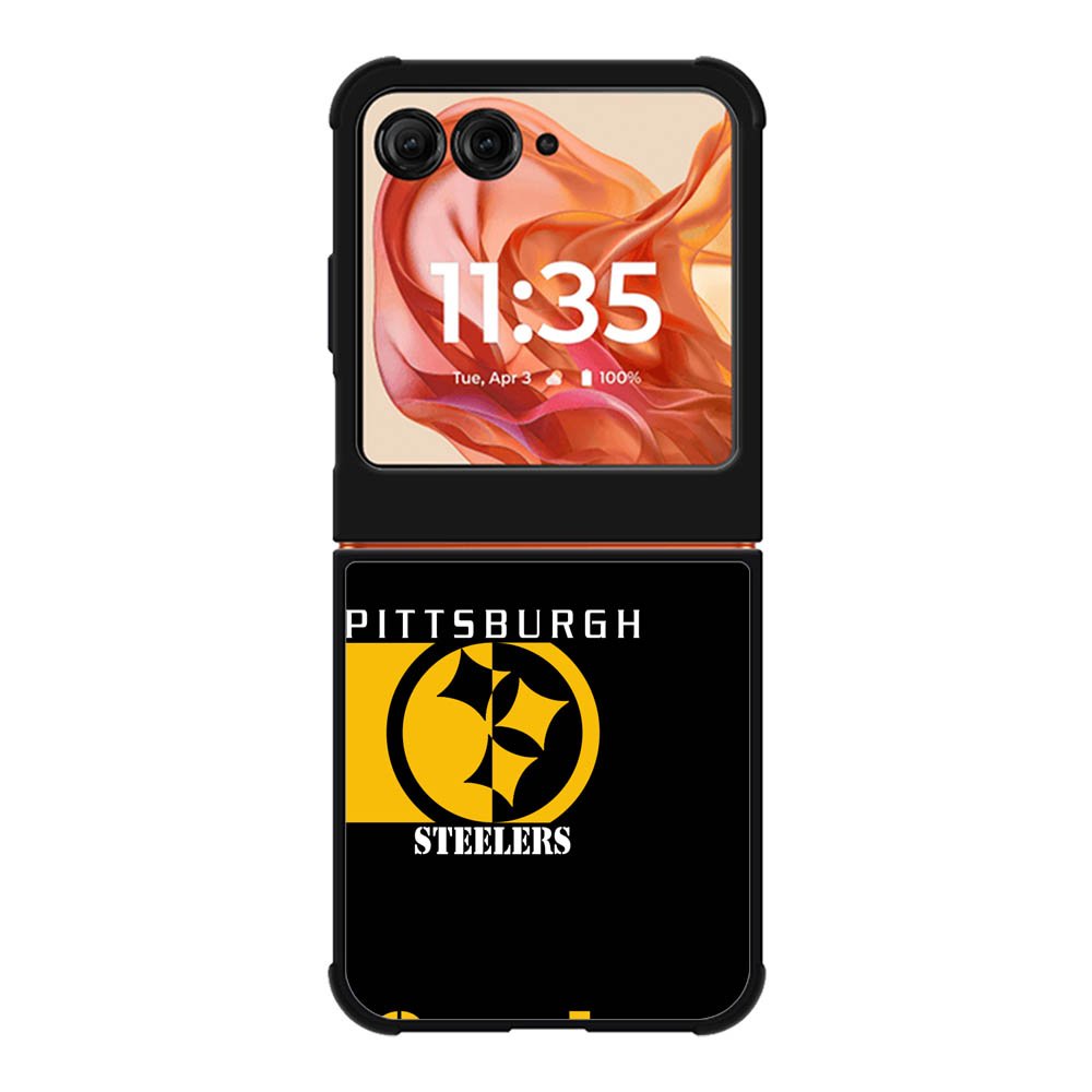 Pittsburgh Steeler Black Motorola Moto Razr 2025/2024 , Moto Razr 60/50 Case BC0705