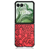 Keith Haring Colors Go Back X0151 Motorola Moto Razr+ Plus 2024/2025 Case, Motorola Razr 50 Ultra/50s Ultra Case