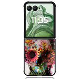 Floral Skeleton X0174 Motorola Moto Razr+ Plus 2024/2025 Case, Motorola Razr 50 Ultra/50s Ultra Case