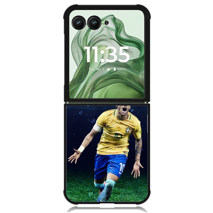 Neymar Jr. Brazil X7026 Motorola Moto Razr+ Plus 2024/2025 Case, Motorola Razr 50 Ultra/50s Ultra Case