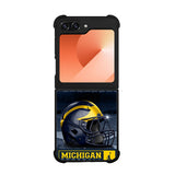 michigan wolverines helmet Case Samsung Galaxy Z Flip 6 5G BC0760