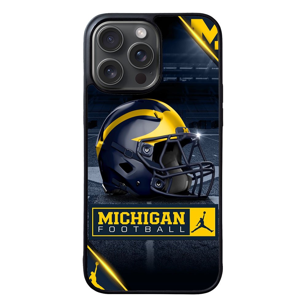 michigan wolverines helmet Case iPhone 15 Pro Max BC0760