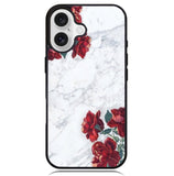 Marble With Roses Case iPhone 16 BC0847