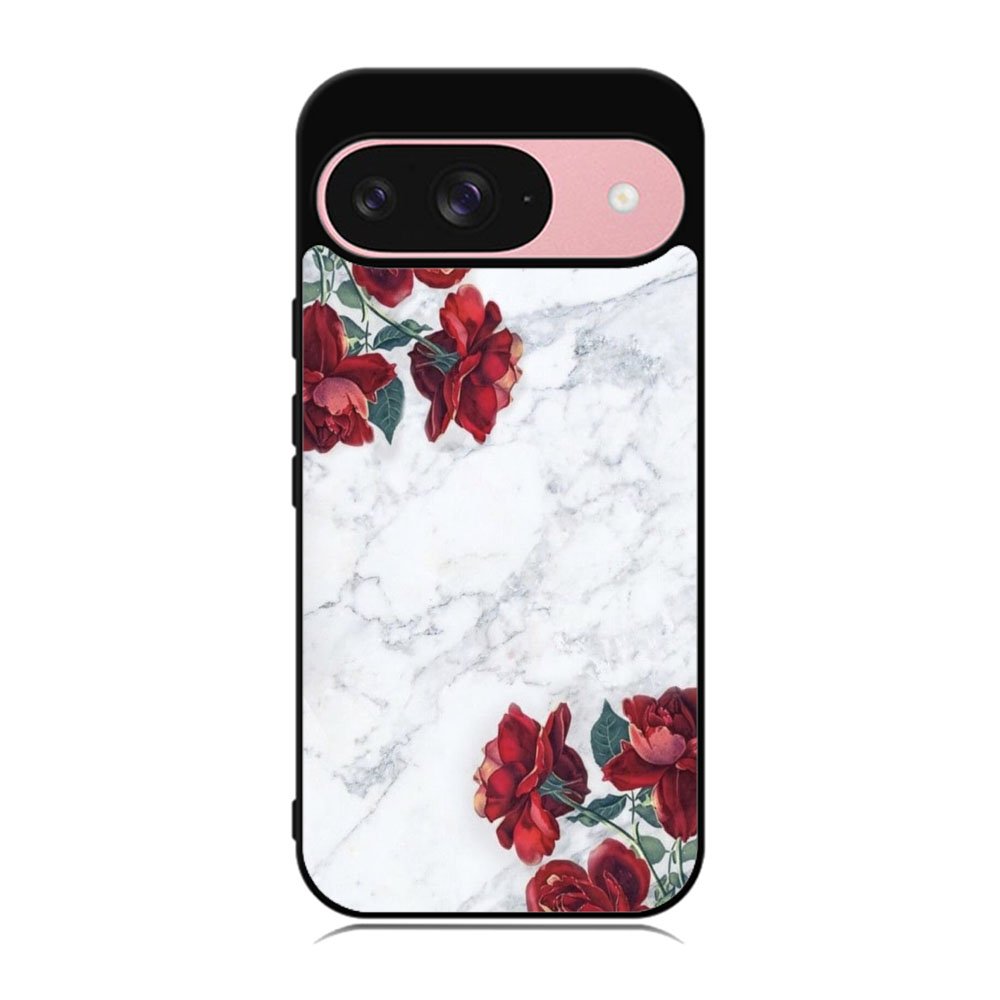 Marble With Roses Case Google Pixel 9 BC0847
