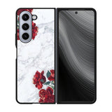 Marble With Roses Case Samsung Galaxy z Fold 5 5G BC0847