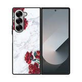 Marble With Roses Case Samsung Galaxy Z Fold 6 5G BC0847
