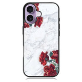 Marble With Roses iPhone 17 Case BC0847