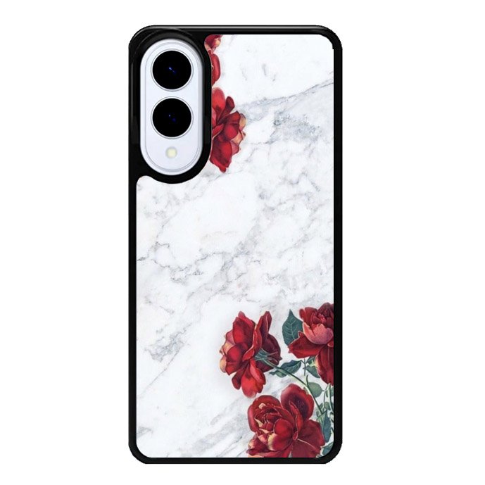 Marble With Roses Samsung Galaxy S25 Edge Case BC0847