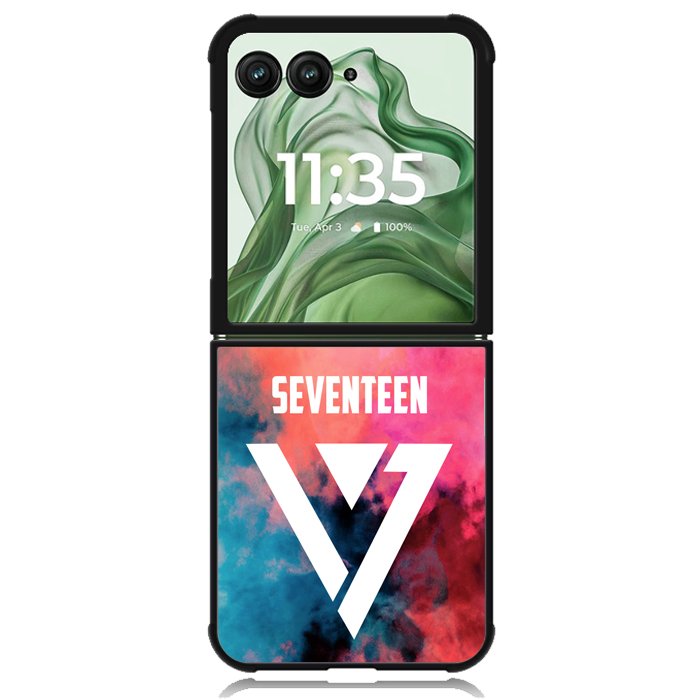 Seventeen Kpop Logo X8881 Motorola Moto Razr+ Plus 2024/2025 Case, Motorola Razr 50 Ultra/50s Ultra Case