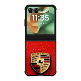 Porsche Logo Red X8906 Motorola Moto RAZR 2025 Case