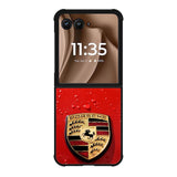 Porsche Logo Red X8906 Motorola Moto RAZR Plus 2025 Case