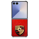 Porsche Logo Red X8906 Samsung Galaxy Z Flip 7 Case