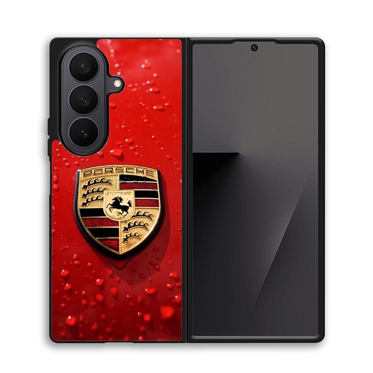 Porsche Logo Red X8906 Samsung Galaxy Z Fold 7 Case