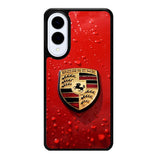 Porsche Logo Red X8906 Samsung Galaxy S25 Edge Case