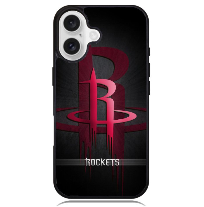 Black Houston Rockets Case iPhone 16 BC0877