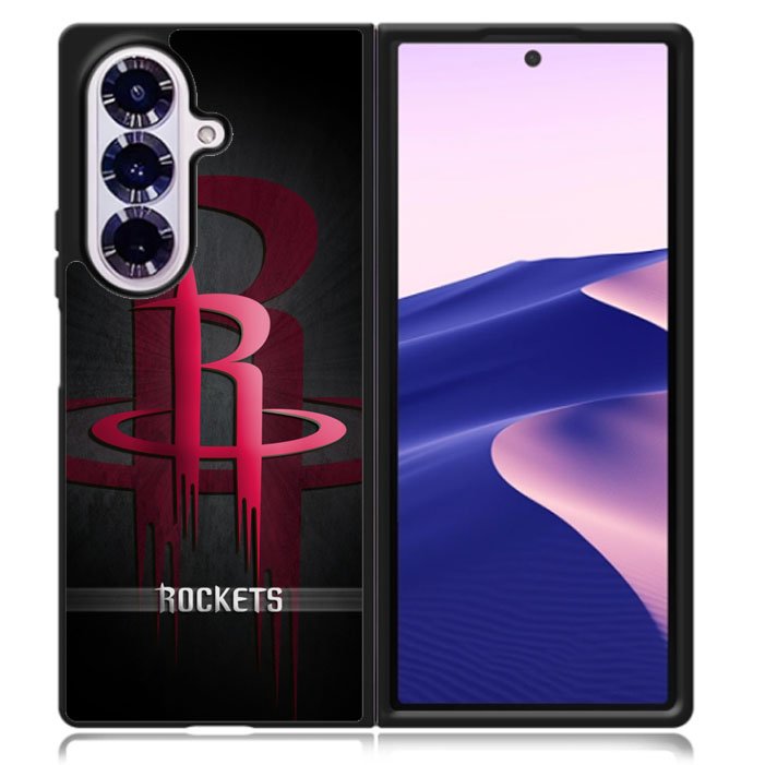 Black Houston Rockets Samsung Galaxy Z Fold 7 5G Case BC0877