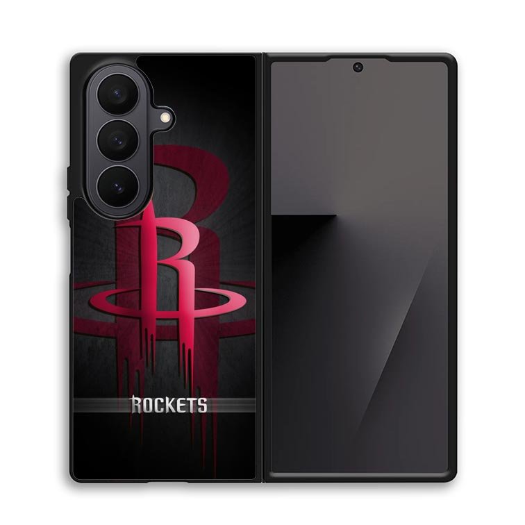 Black Houston Rockets X9065 Samsung Galaxy Z Fold 7 Case