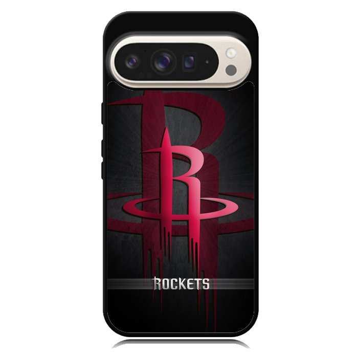Black Houston Rockets X9065 Google Pixel 9 | Google Pixel 9 Pro Case
