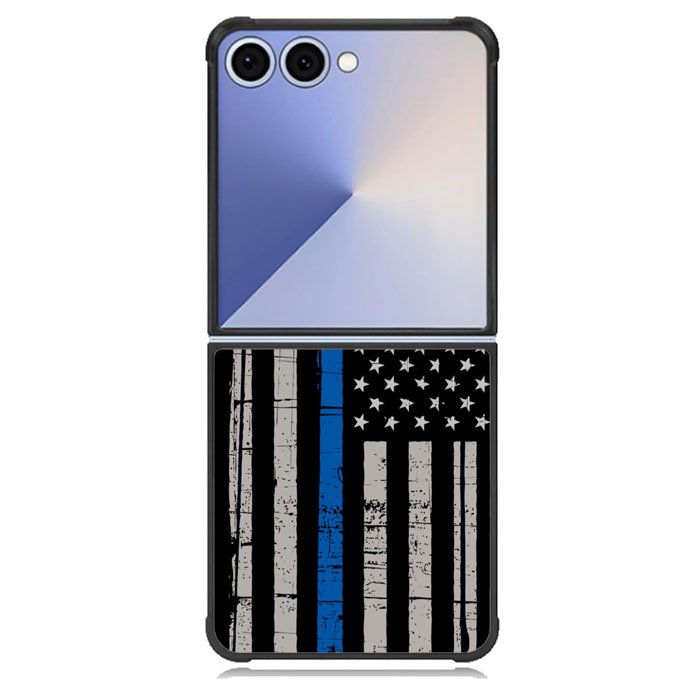 thin blue line flag Samsung Galaxy Z Flip 7 Case BC0916