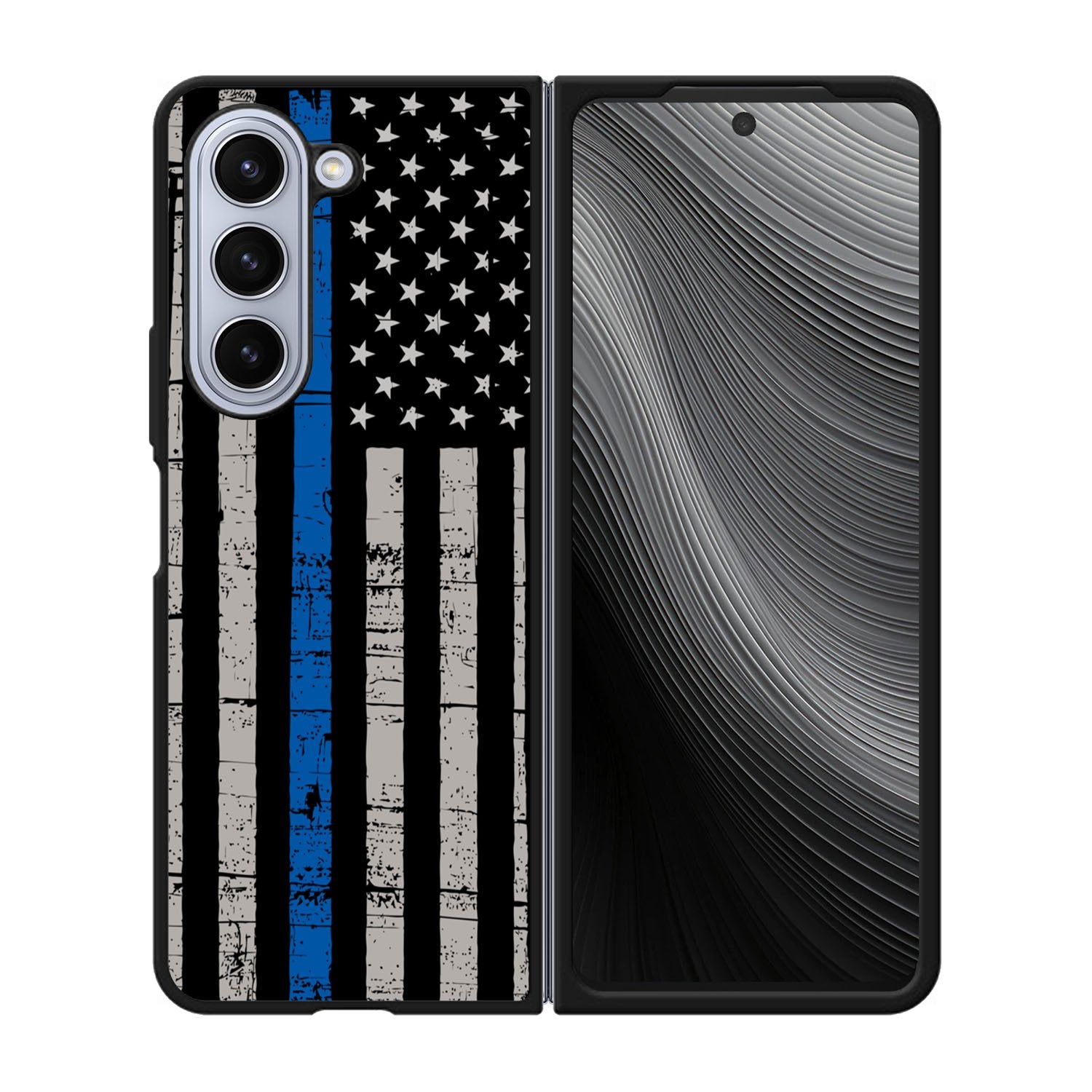 thin blue line flag Case Samsung Galaxy z Fold 5 5G BC0916