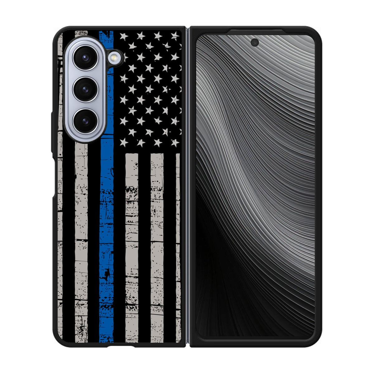 thin blue line flag Case Samsung Galaxy z Fold 5 5G BC0916