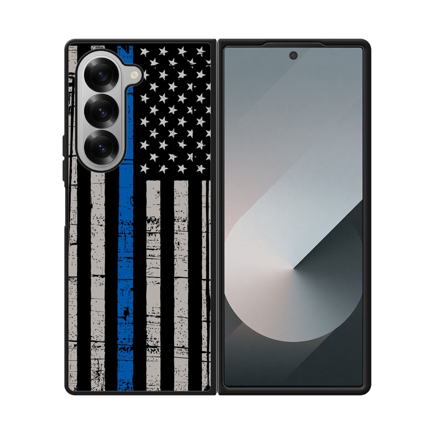 thin blue line flag Case Samsung Galaxy Z Fold 6 5G BC0916