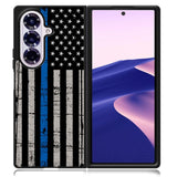 thin blue line flag Samsung Galaxy Z Fold 7 5G Case BC0916