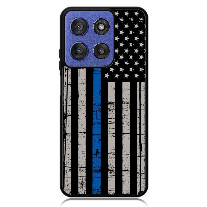 thin blue line flag X9119 Motorola Moto G Stylus 5G 2025 Case
