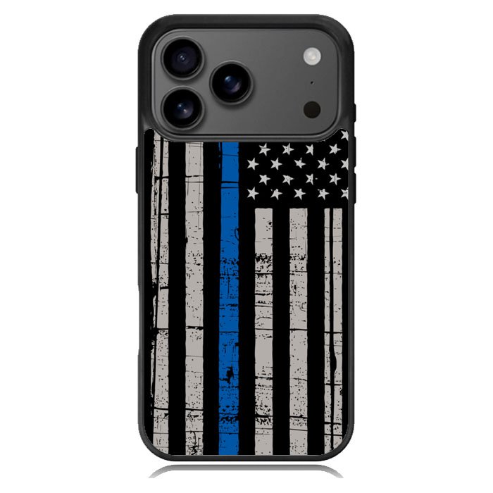 thin blue line flag iPhone 17 Pro Max Case BC0916